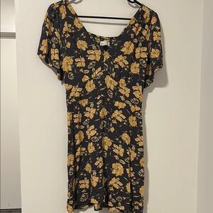 Abercrombie & Fitch Yellow Flower Floral Boho Dress Size Small